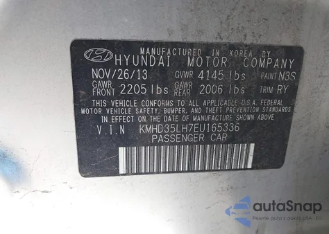 2014 Hyundai Elantra Gt из США, поврежденный, VIN KMHD35LH7EU165336